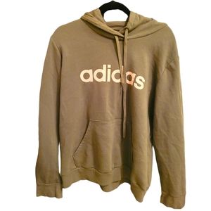 Adidas Women's Essential Logo Green Pullover Hoodie